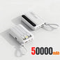 120W Portable Power Bank — 4-in-1 Built-In Cables & LED Digital Display, 10,000/30,000/50,000 mAh, PD 20W
