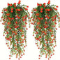 3pcs, Artificial Hanging Plants Fake Hanging Plant Faux Eucalyptus Leaf Greenery Vine Outdoor UV Resistant Plastic Plants