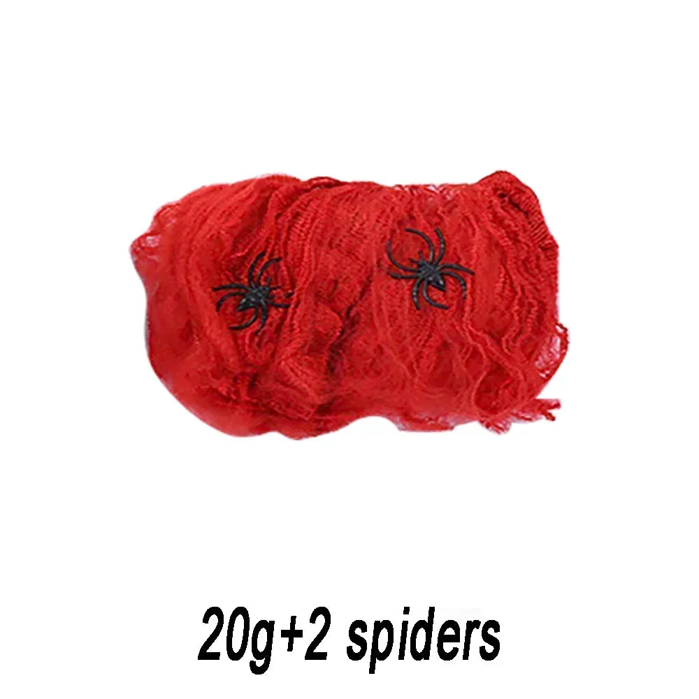 Cotton Spider Web Halloween Decoration - 6 Colors