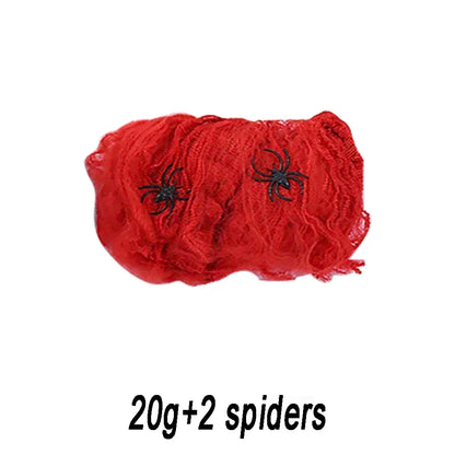 Cotton Spider Web Halloween Decoration - 6 Colors