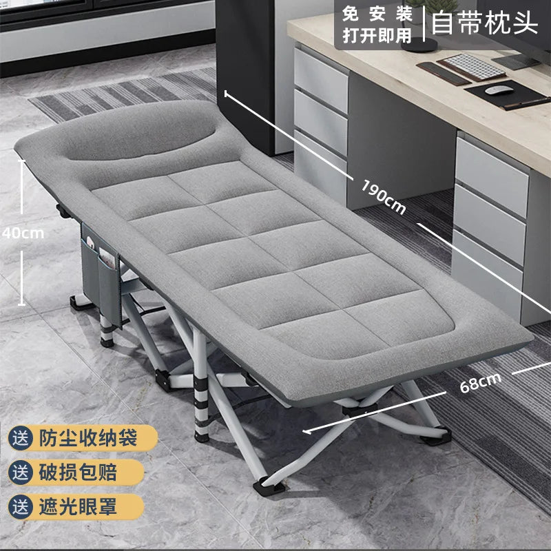 Camping Cot Comfortable with Pad Portable Folding Bed for Sleeping