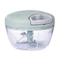 Manual Rope Food Chopper — 500ml & 900ml (17 fl oz / 30 fl oz) Stainless Steel Blade Garlic, Onion & Vegetable Slicer