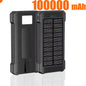 Waterproof Solar Power Bank 50,000/100,000/200,000mAh Dual USB PD 20W & 120W Fast Charge Portable Charger with LED Display & Flashlight for Camping & Travel