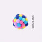 Plush Pompom Bell Ball Cat Toy — Bouncy Interactive Pet Toy (Random Color)