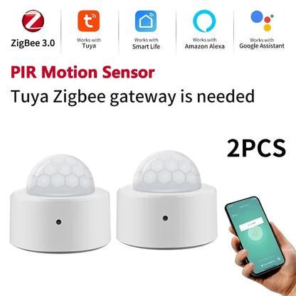 Zigbee PIR Motion Sensor & Light Detector - Smart Home Motion Sensor with Mobile App Control