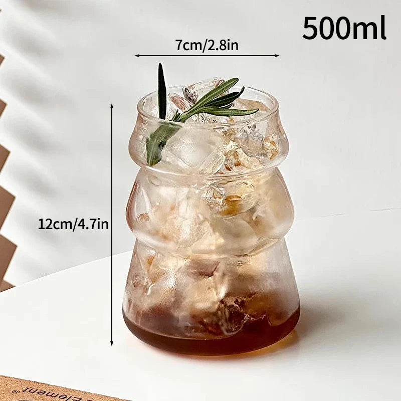 Aesthetic Glass Tumbler 865ml (29.2oz) — Iced Coffee, Latte, Water & Cocktail Cup