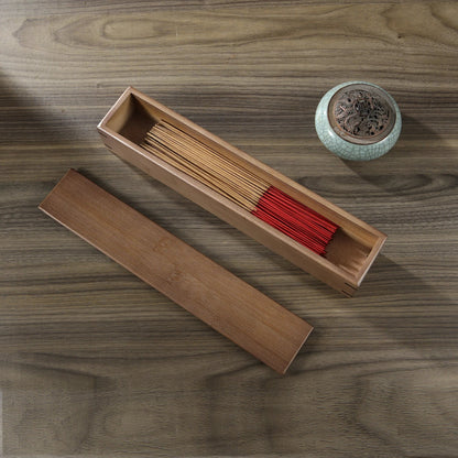 Bamboo Incense Stick Storage Box Handmade Incense Holder Case with Lid Organizer for Incense Sticks Ideal for Meditation Yoga