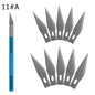 Non-Slip Metal Engraving Craft Knife Kit with #11 Blades — Precision PCB & Mobile Phone Repair Tool (10 or 40 pcs)