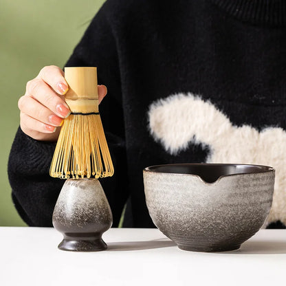 Ancient pottery Matcha Tea Whisk Holder For Dining Room Teahouse Matcha Ceremony Green Tea Chasen Holder Stand Bowl Teawares