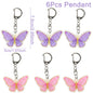 6pcs Butterfly Keychain Backpack Decoration 1st First Birthday Party Decorations Kids Girl Butterfly Decoration Baby Shower