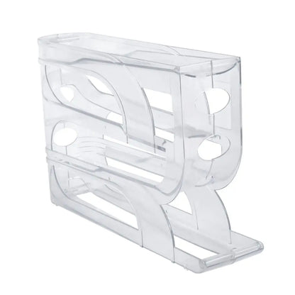 Automatic Egg Roller Rack for Refrigerator – 3- or 4-Layer Space-Saving Egg Organizer (Holds 20/30 Eggs)