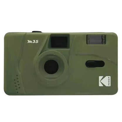 Retro Reusable 35mm Manual Film Camera with Built-In Flash – Replaceable Film, Fixed Focus