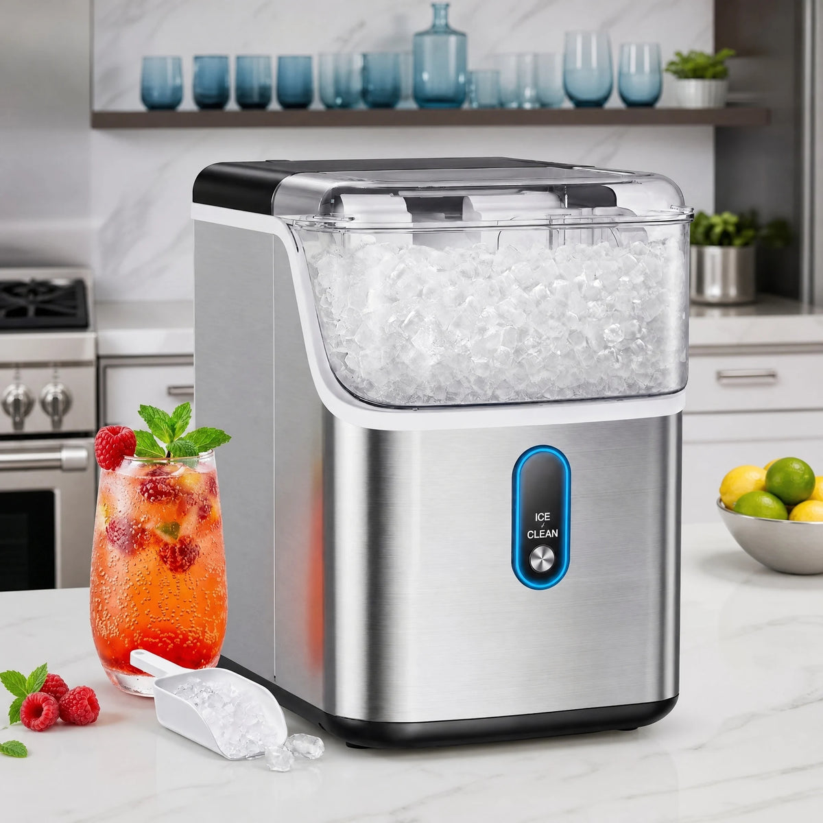 Countertop Nugget Ice Maker, 33 lb Daily Output