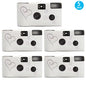 Retro 35mm Disposable Film Camera - 16 or 27 Exposures, Single-Use Party & Kids Gift (1-6 Pack)