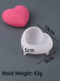Grid Heart Silicone Mold S/M/L 3D Love Shape Candle and Soap Mold for DIY Valentine's Day Crafts