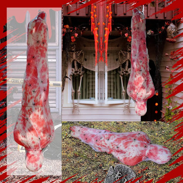 Halloween Hanging Corpse Horror Prop – 59-Inch Scary Dead Body Bloody Cocoon for Outdoor Yard, Haunted House & Halloween Party Decor