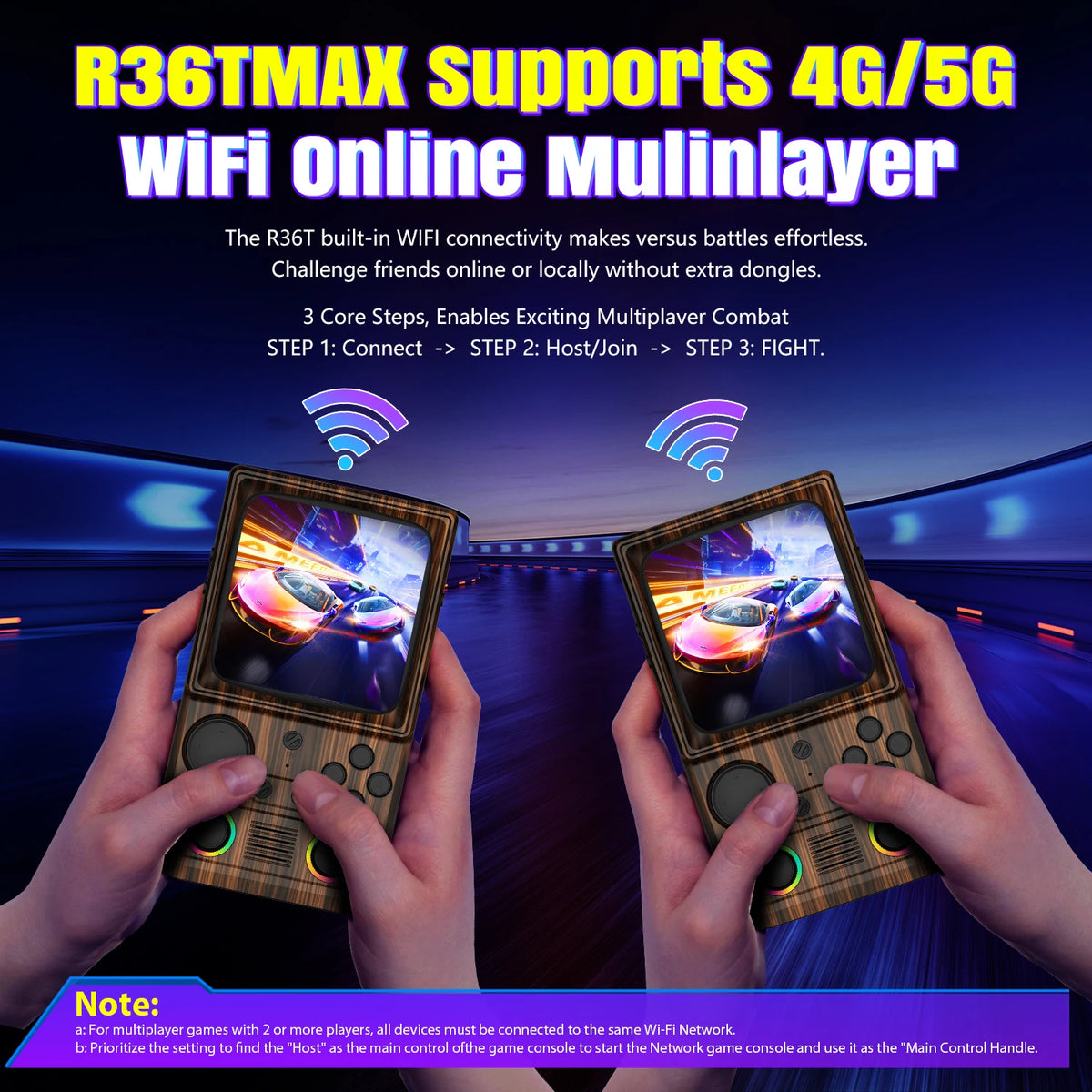 AISLPC R36T MAX Retro Handheld Game Console - 4.0" IPS, 18000+ Games, 27+ Emulators, Wi-Fi, 4000mAh, EmuELEC