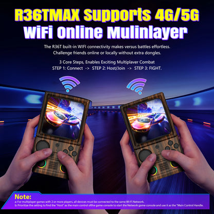 AISLPC R36T MAX Retro Handheld Game Console - 4.0" IPS, 18000+ Games, 27+ Emulators, Wi-Fi, 4000mAh, EmuELEC