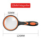 10X Handheld Reading Magnifier 50mm (1.97 in) Lens — Portable Magnifying Glass for Kids & Seniors, Reading & Nature Exploration