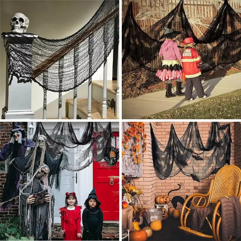 Halloween Gauze Cloth Decoration, 183 x 76cm, 4 Colors