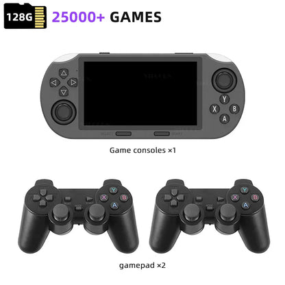 4.5-Inch Portable Retro Handheld Game Console — 854x480 Screen, Multi-Emulator PS1 Support, MP3 & Video, Two-Player Ready