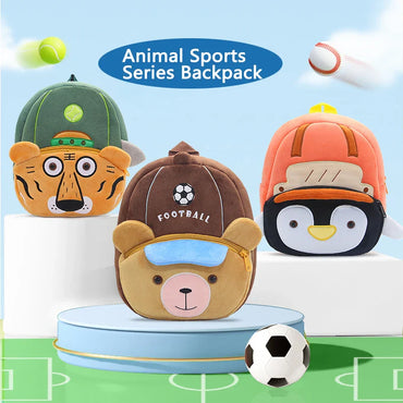 Plush Cartoon Animal Kids Backpack – Toddler & Preschool School Bag Ages 2–6