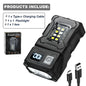 Mini USB Rechargeable LED Flashlight — COB + LED, Magnetic, 8 Modes