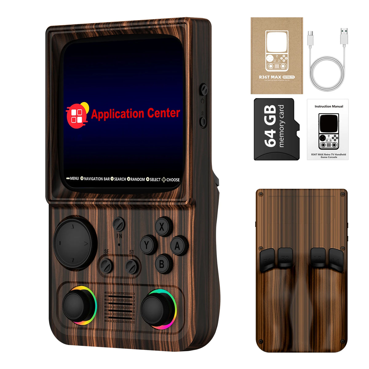 AISLPC RG40 MAX Retro Handheld Game Console - Hall Effect Joysticks, 22000+ Games, 4.0" IPS, EmuELEC, Wi-Fi, 64/128GB