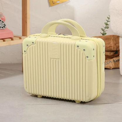 14-Inch Mini Travel Makeup Case — Hard Shell Cosmetic Organizer with Password Lock