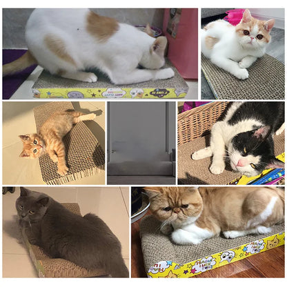 Corrugated Cardboard Cat Scratcher – Double-Sided Catnip Scratch Board for Sofa, Bed & Cushion