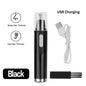 Rechargeable 2-in-1 Nose & Ear Hair Trimmer – Washable USB Electric Groomer with Stainless Steel Blade