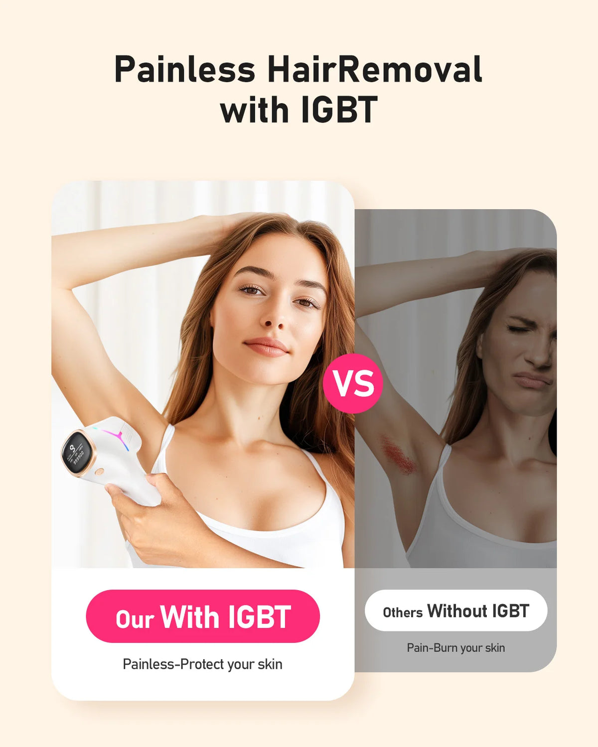 JOOYEE AI06 IPL Hair Removal Device – 999,999+ Flashes, 9 Energy Levels, Permanent At-Home Hair Remover for Face & Body, Women & Men