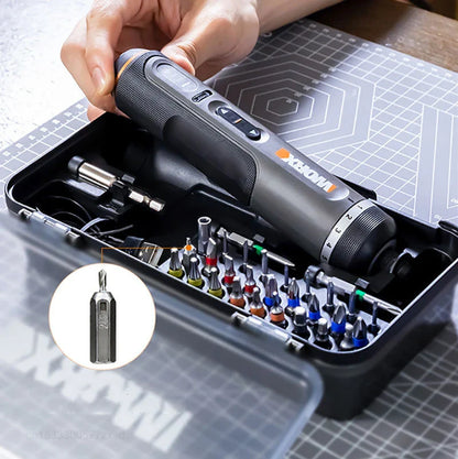 4V Mini Cordless Electric Screwdriver Set USB Rechargeable 30-Bit Precision Kit