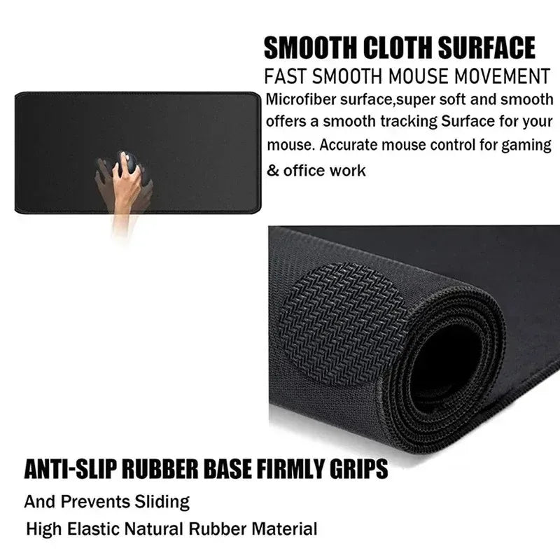 White XL Gaming Desk Mat 900 x 400 mm (35.4 x 15.7 in) Extra-Large Non-Slip Mouse Pad