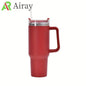 40oz Vacuum Insulated Tumbler with Handle & Straw Lid | Stainless Steel Travel Bottle