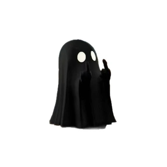Reading Ghost Halloween Shelf Decor with Flickering Light
