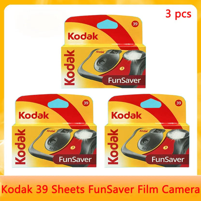 Disposable Single-Use 35mm Film Camera with Flash — 27 or 39 Exposures, ISO 800