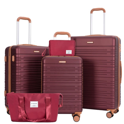 Travelhouse 5-Piece Luggage Set, 20/24/28 in ABS Suitcases