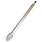 Stainless Steel Grill & Salad Tongs with Oak Handle, Locking Ring, Heat-Resistant — 5 Sizes Available