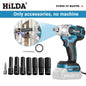 Cordless Brushless 1/2-Inch (12.7mm) Electric Impact Wrench — 21V Compatible, 520 N·m Torque, High-Speed Power Tool for Home DIY