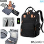 Waterproof Diaper Bag Backpack for Moms – Multi-Pocket Baby Travel Tote with Changing Pad & Stroller Straps