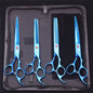 7-Inch (19.5 cm) Stainless Steel Pet Grooming Scissors Kit – Straight, Thinning, Chunker & Curved Shears