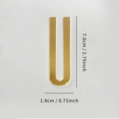 Golden Self Adhesive House Number Metal English Alphabet Letters for Apartment Room Door Plate Table Mailbox Number Stickers 7cm