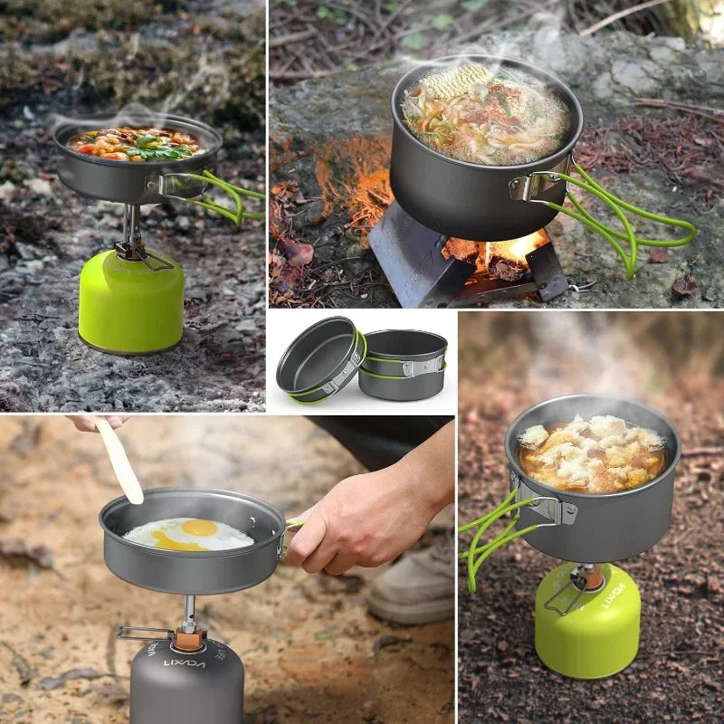 FlipStylez™ Obsidian Gray 3PC Trail-Chef Aluminum Cookware Set