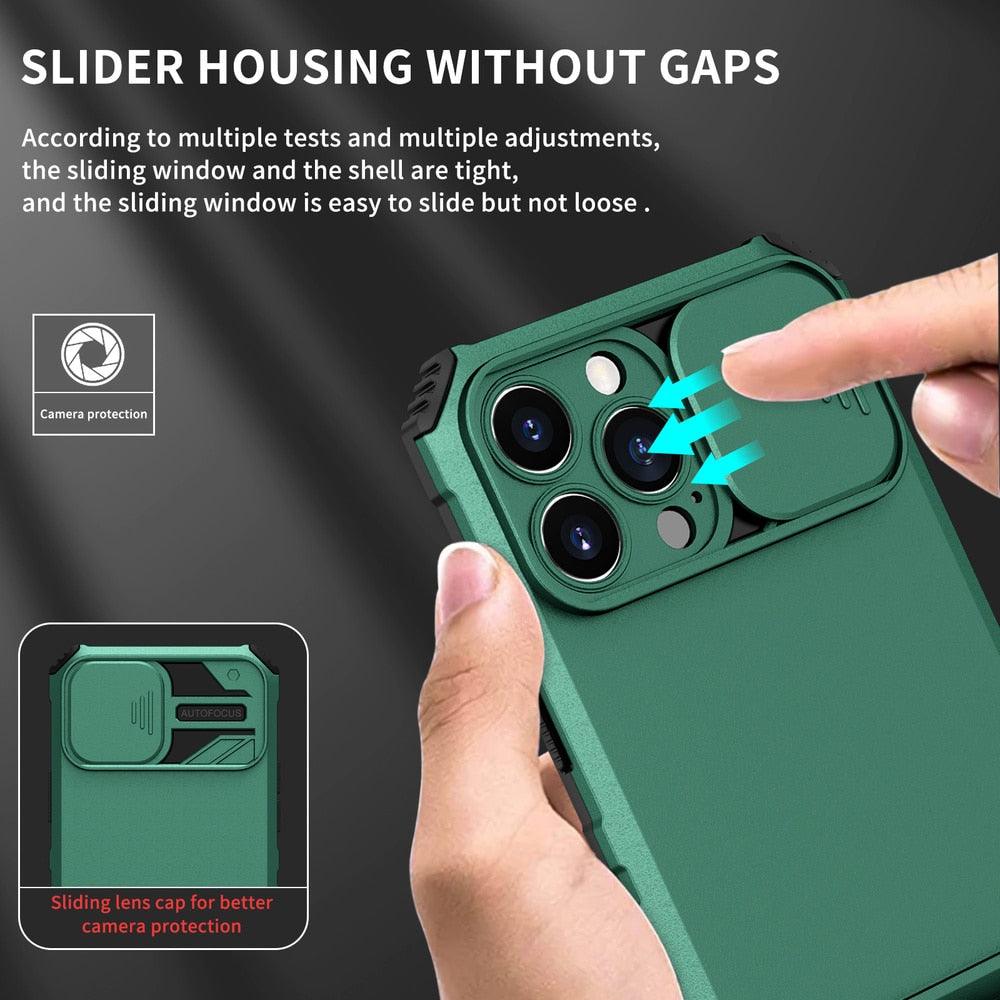 STEVVEX Dual-Layer Kickstand iPhone Case - 8 Colors, 4-Corner Protection, iPhone 11, 12, 13 & SE Series