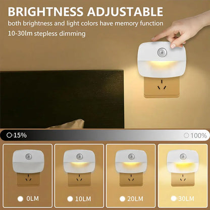 LED Motion Sensor Night Light EU Plug 220V – Plug-In Wall Lamp for Hallway, Stair, Kitchen & Bedroom
