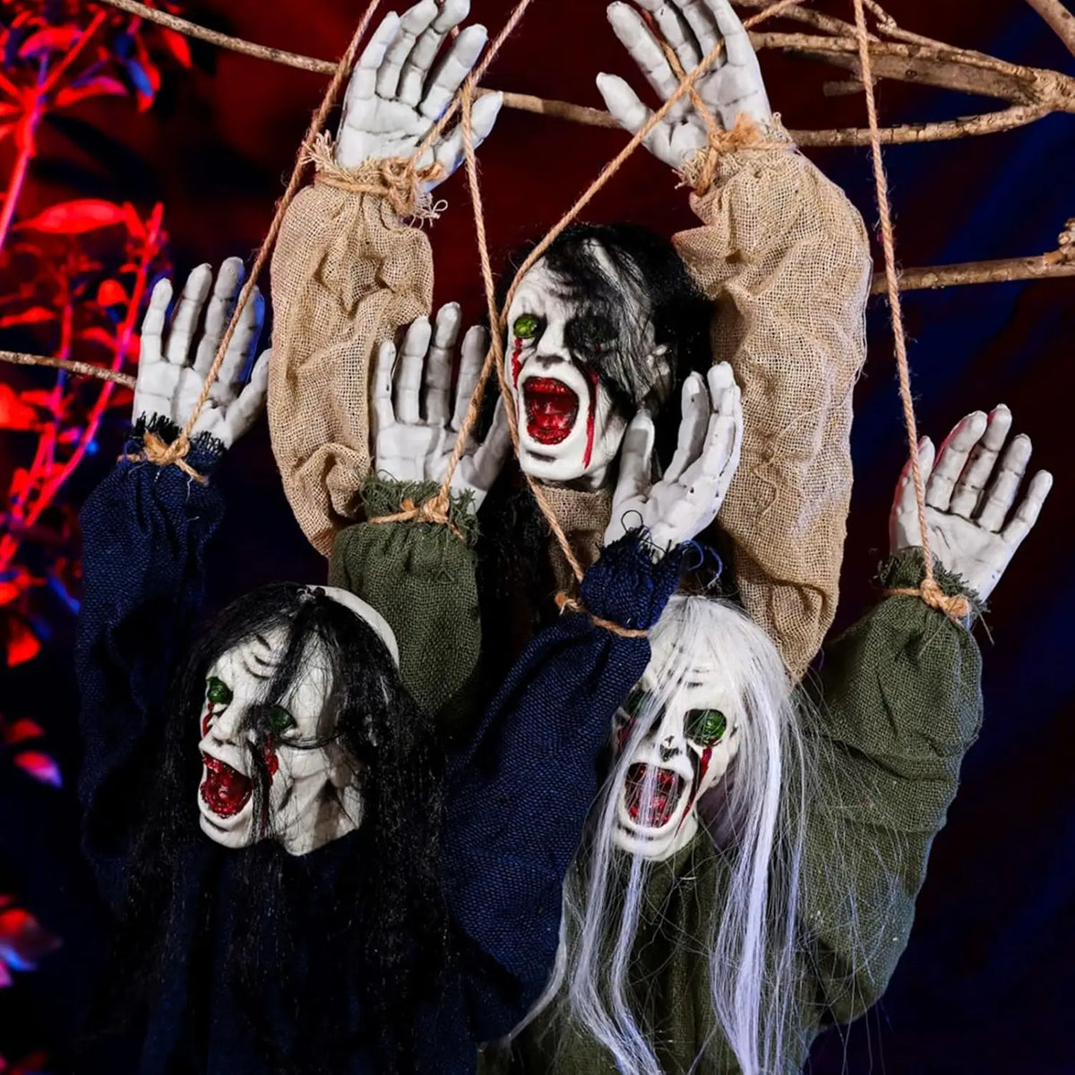 Halloween Hanging Skull Dolls - A, B, C or 3PCS