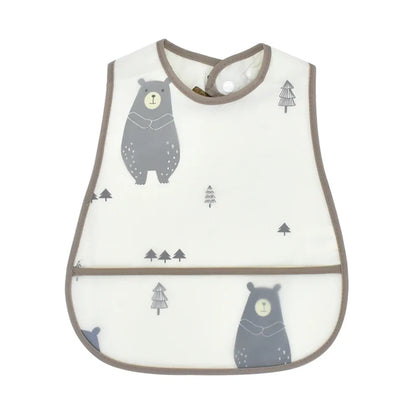2023new Cartoon Pattern EVA Waterproof Pocket Lunch Feeding Bibs