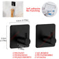 Self-Adhesive Stainless Steel Toilet Paper Holder — No-Drill Wall Mount Tissue & Towel Dispenser (Holds up to 30 cm / 11.8 in)