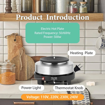 DIY Candle Making Kit with 500W Electric Hot Plate, 900ml/600ml Stainless Steel Melting Pot, Thermometer & Candle Tins